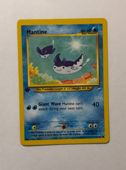 Pokemon Card 1st Edition Neo Destiny Mantine 74/105 Near Mint - Image 1