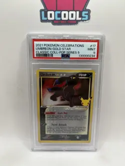 POKEMON 2021 CELEBRATIONS POP SERIES 5 UMBREON GOLD STAR RARE 17 PSA 9 - Image 1