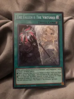The Fallen & The Virtuous Secret Rare 1st Edition CH01-EN019 Yugioh - Image 1