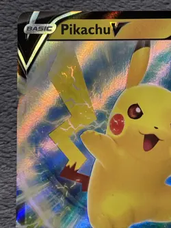 Pikachu V Swsh198 Full Art Black Start Promo Holo Pokemon Card NM+ - Image 4