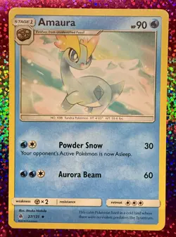 Pokemon Amaura 27/131 2018 Sun & Moon Forbidden Light TCG Card !! Free S&H !! - Image 1