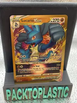 Pokemon TCG Lucario VSTAR SWSH214 Black Star Promo Holo Card P2 Rare - Image 1