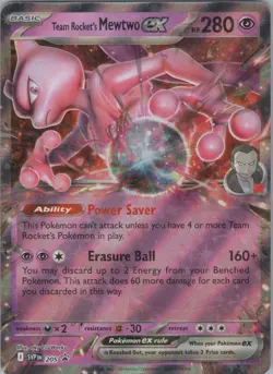PKM Team Rocket's Mewtwo ex Promo SV: Scarlet & Violet Promo Cards 205 NM - Image 1
