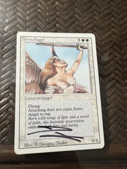 Mtg. Serra Angel. Revised. Played. Signed - Image 1