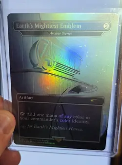Earths Mightiest Emblem Rainbow Foil Arcane Signet Marvel Secret Lair NM MTG 908 - Image 1