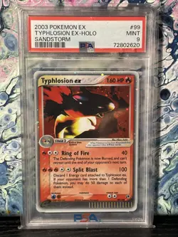 2003 POKEMON EX SANDSTORM #99 TYPHLOSION EX-HOLO PSA 9 - Image 1