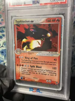 2003 POKEMON EX SANDSTORM #99 TYPHLOSION EX-HOLO PSA 9 - Image 3