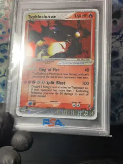 2003 POKEMON EX SANDSTORM #99 TYPHLOSION EX-HOLO PSA 9 - Image 4