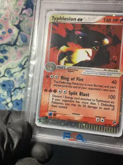 2003 POKEMON EX SANDSTORM #99 TYPHLOSION EX-HOLO PSA 9 - Image 5