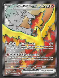 Pokemon TCG - Destined Rivals - Team Rocket's Moltres ex 208/182 NM - Image 1
