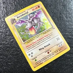 Aerodactyl Pokemon card 1/62 Fossil Unlimited Holo Pokemon Card - Image 1