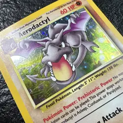 Aerodactyl Pokemon card 1/62 Fossil Unlimited Holo Pokemon Card - Image 2