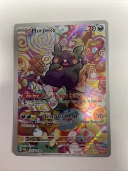 Pokemon TCG Morpeko Paradox Rift 206/182 Holo Illustration Rare NM Free Ship - Image 1