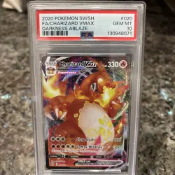 2020 Pokemon SWSH Charizard VMAX #020 Darkness Ablaze - PSA 10 GEM MINT - Image 1