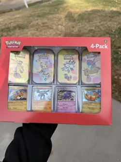 Pokemon TCG 151 Mini Tins 4 Pack + 4 Promos 💎SEALED💎 Sams Club Exclusive NEW - Image 1