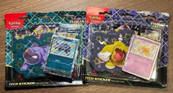 Lot Of 2 - Pokemon Paldean Fates Tech Sticker Collection Greavard Maschiff - Image 1