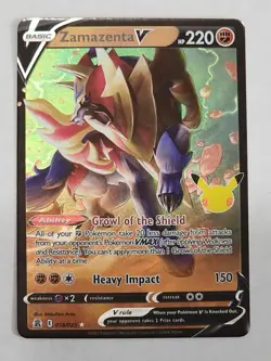 Pokemon TCG Zamazenta V Zacian V Celebrations 016 018/025 Holo Ultra Rare NM - Image 4