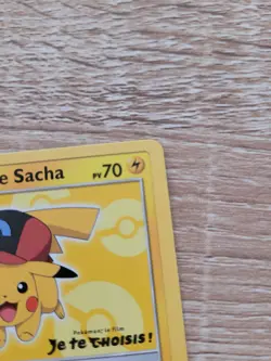 Carte Pokemon Pikachu de sacha SM111 Soleil & Lune Promo Francais - Image 3