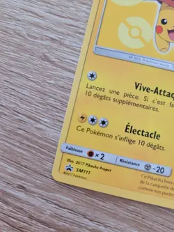 Carte Pokemon Pikachu de sacha SM111 Soleil & Lune Promo Francais - Image 5
