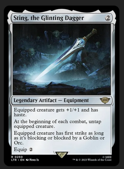 Sting the Glinting Dagger NM/M Lord of the Rings MTG Magic Card - Image 1