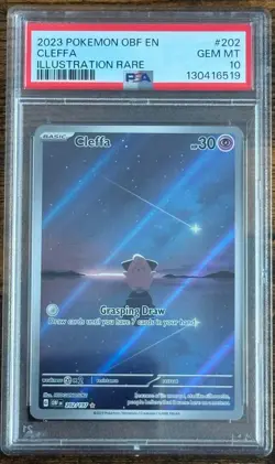 Cleffa 202/197 SV03: Obsidian Flames Holo PSA 10 Pokemon Slabs Mint Condition - Image 1