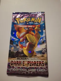 Pokemon TCG Black & white Dark Explorers Booster Pack Open/Empty Scrafty - Image 1