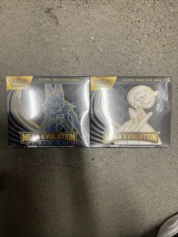 Pokemon TCG Mega Evolution ETB Gardevoir & Lucario Bundle! Factory Sealed - Image 1