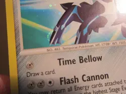 DIALGA HOLO POKEMON CARD 1/130 DIAMOND & PEARL NEV PLAYED NM- BLEED ERROR - Image 5