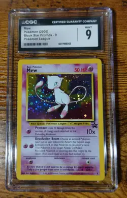 Mew Black Star Promo 9 Holo CGC 9 Pokemon Card Graded - Image 1