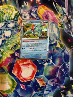 Feraligatr SVP089 STAFF Prerelease Promo Stamped Temporal Forces Pokemon Card NM - Image 1