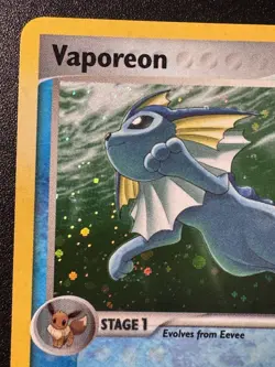 Vaporeon 6/17 POP Series 3 Promo Pokemon Card Holo Foil Rare Near Mint - Image 3
