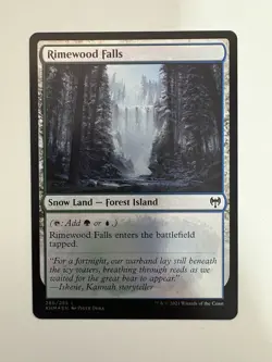 Rimewood Falls Foil MTG Magic the Gathering Card NM Near Mint KHM - Image 1
