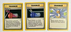 Pokemon TCG Base Set Trainer Card Lot PlusPower Defender Gust Of Wind NM+ - Image 1