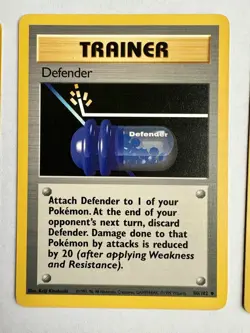 Pokemon TCG Base Set Trainer Card Lot PlusPower Defender Gust Of Wind NM+ - Image 3