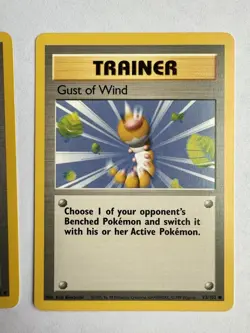 Pokemon TCG Base Set Trainer Card Lot PlusPower Defender Gust Of Wind NM+ - Image 4