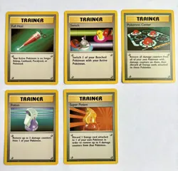 Base Set Lot Trainer Cards Pokemon Center Super Potion Switch Full Heal NM+ - Image 1
