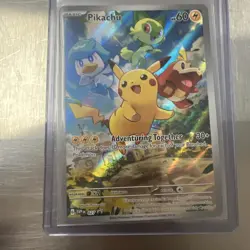 Pokemon TCG Paldea Evolved Pikachu Black Star Promo Card SVP027 - Image 1