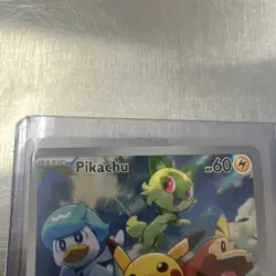 Pokemon TCG Paldea Evolved Pikachu Black Star Promo Card SVP027 - Image 2
