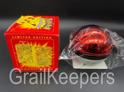 1999 Pokemon Pikachu 23k Gold Plated Trading Card & Pokeball Burger King Sealed - Image 2