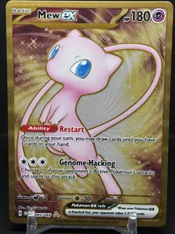 Pokemon TCG Mew EX Metal Gold NM 205/165 Scarlet & Violet 151 Promo Card - Image 1