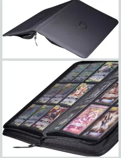 TopDeck 500 Card Ringless Zip Binder Pro - 9-Pocket Pages Side Load Sleeve. Open - Image 4
