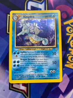 KINGDRA 8/111 Holo Rare Neo Genesis Set 2001 - Pokemon Card SWIRL - Image 1