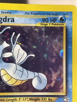 KINGDRA 8/111 Holo Rare Neo Genesis Set 2001 - Pokemon Card SWIRL - Image 3