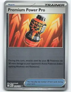 Premium Power Pro #124/132 Reverse Holo Pokemon Card ME01: Mega Evolution - Image 1