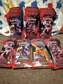 New Pokemon Destined Rivals Sleeved Booster Packs FACTORY SEALED Lot Of 50 - Image 1