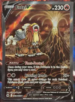 Pokemon TCG - Entei V GG36/GG70 Crown Zenith Galarian Gallary - NM - Image 1