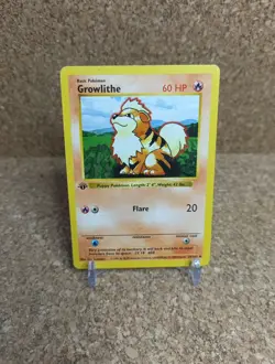 **Growlithe - 28/102 * Vintage - 1ST Edition, Pokemon Base Set - LP** Last Drop! - Image 1