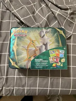 Pokemon Spring 2022 Arceus Collector's Treasure Chest Tin - Factory Sealed - Image 1