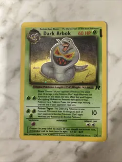 Pokemon Dark Arbok Holo Rare Team Rocket 2/82 Moderately Played - Image 1