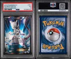 2015 POKEMON XY BREAKTHROUGH MEWTWO EX #157 FULL ART PSA 3 - Image 1